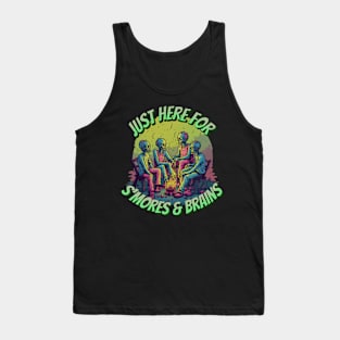 Zombies Camping for S'mores And Brains Tank Top